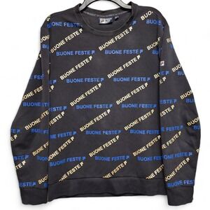 Fila White Line Sweatshirt Men XL (Fits as Large Slim) Buone Feste Good Festival